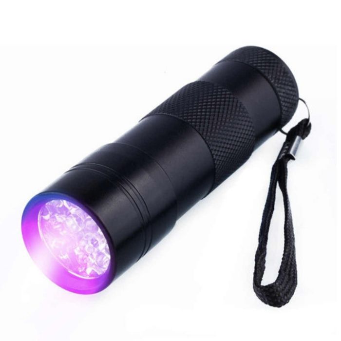 Lanterna 12 Leds Luz Negra Ultra Violeta de Aluminio - Helles On-line