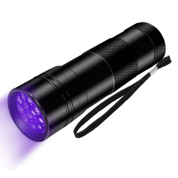 Lanterna 12 Leds Luz Negra Ultra Violeta de Aluminio - Helles On-line